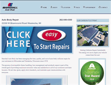 Tablet Screenshot of marshallautobody.com